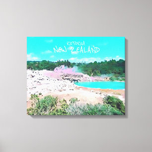 Toile Ressorts chauds Rotorua Nouvelle-Zélande imprimé v