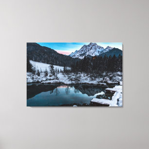 Toile Ressorts de Zelenci au crépuscule