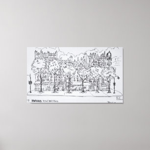 Toile Restaurant Boulevard Montparnasse   Paris, France