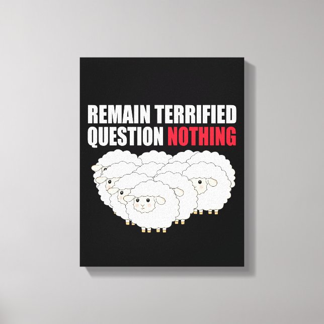 Toile Rester Terrifié Question Rien Mouton (Recto)
