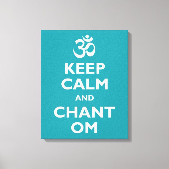 Toile Restez calme et Chant Om (Recto)
