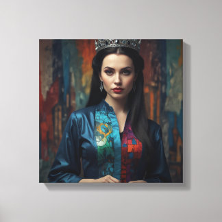 Toile Résumé détaillé Croquis d'une femme à l'huile