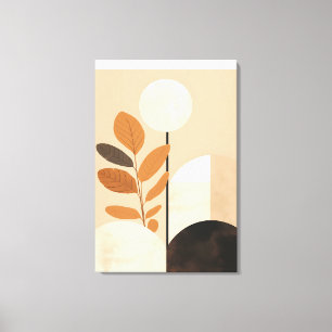Toile Résumé géométrique : Feuille en art