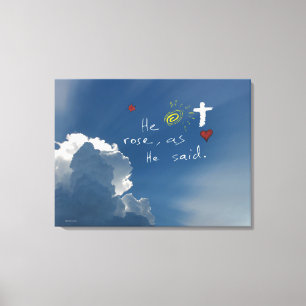 Toile Résurrection de Pâques Il Est Ressuscité Jésus Ros