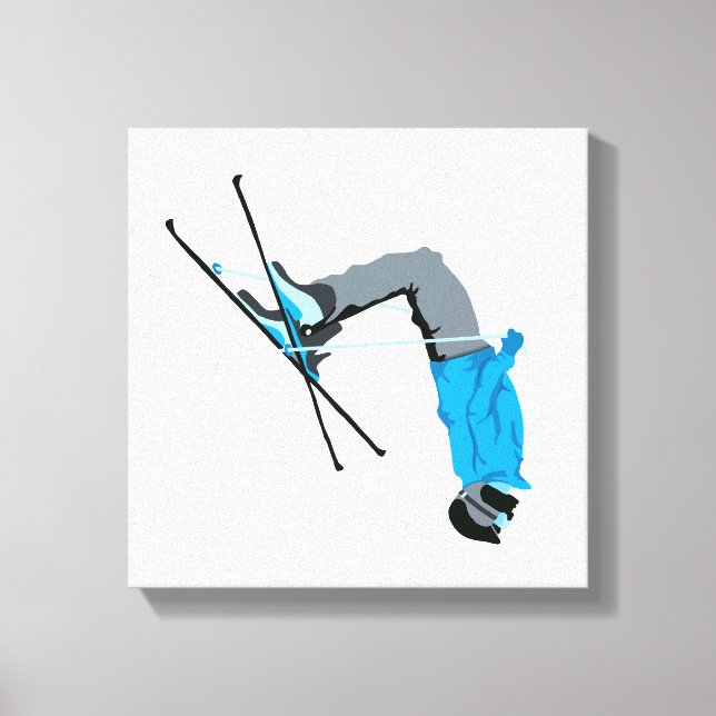 Toile Retournement | Ski Backflip Peinture de Ski (Recto)