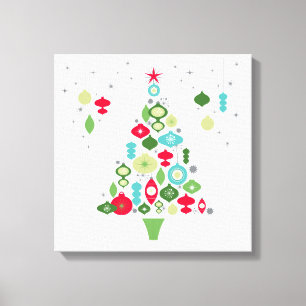 Toile rétro arbre de Noël vintage moderne