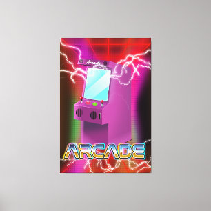 Toile Rétro arcade des années 80