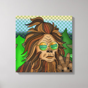 Toile Retro Bigfoot Pop Art Sasquatch