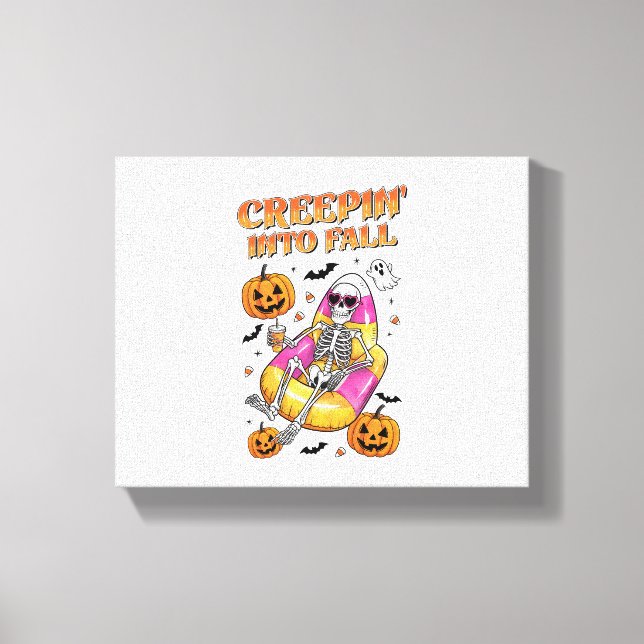 Toile Retro Creepin dans Halloween d'automne (Recto)