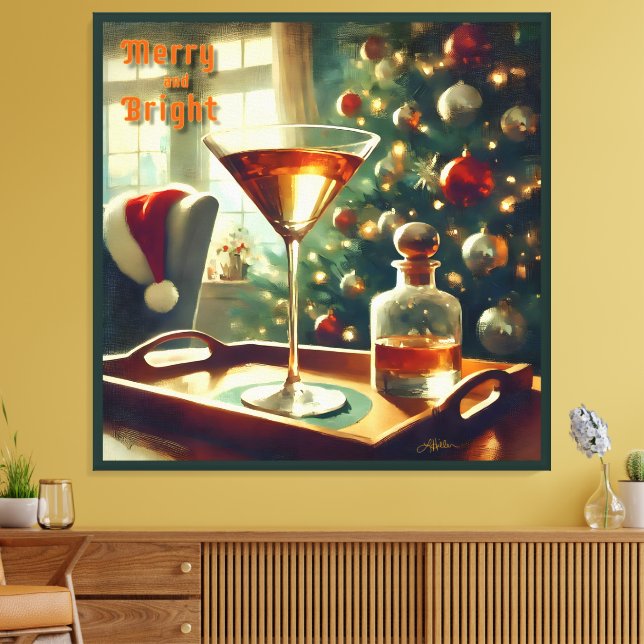 Toile Retro les années 50 Manhattan Martini Pour Père No (Insitu(Salon))