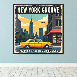 Toile Retro les années 70 NYC Travel : Vintage New York