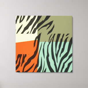 Toile Retro Motif Zebra Pop Art Enveloppé
