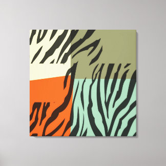 Toile Retro Motif Zebra Pop Art Enveloppé