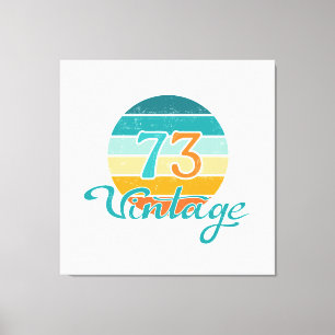 Toile Retro Sunset 73 Vintage en détresse