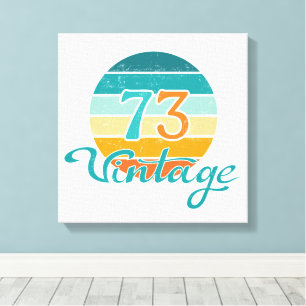 Toile Retro Sunset 73 Vintage en détresse