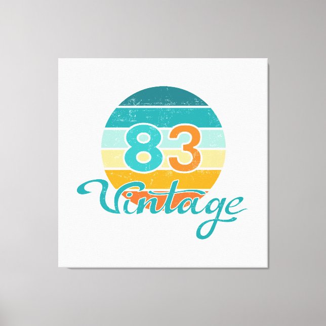 Toile Retro Sunset 83 Vintage Distressed (Recto)