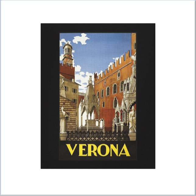 Toile Retro Vérone Travel Poster Canvas Imprimer (Créateur téléchargé)