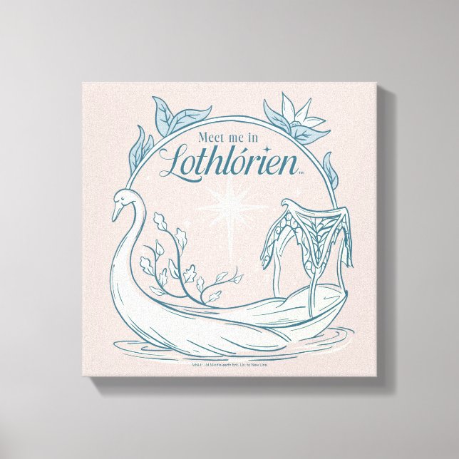 Toile Retrouvez-moi à LOTHLORIEN™ - Bateau cygne (Recto)