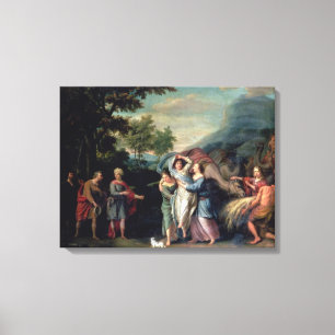 Toile Réunion de Jacob et de Laban avec Rachel, Leah et