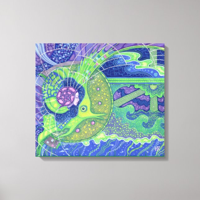 Toile Rêve de l'imaginaire de sirène d'art surréaliste d (Recto)