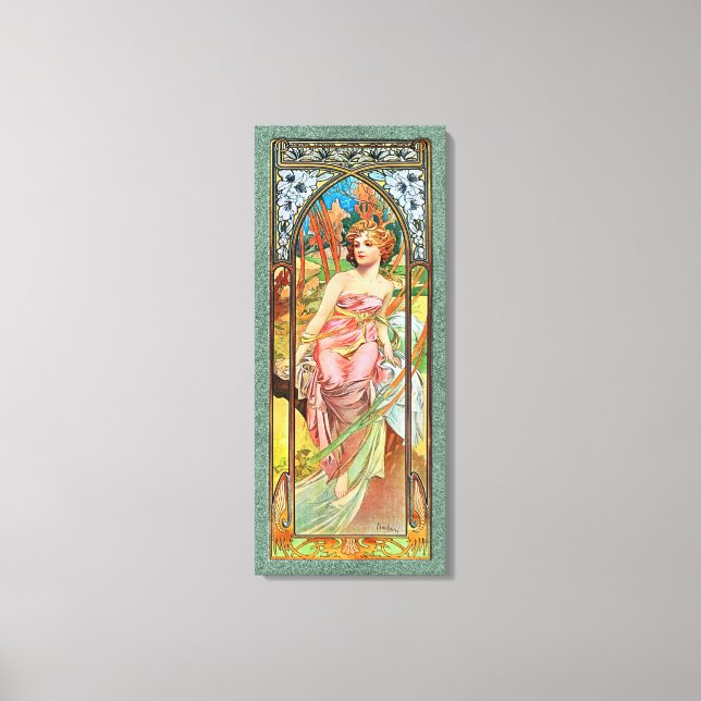 Toile Réveil matinal par Alphonse Mucha (Recto)