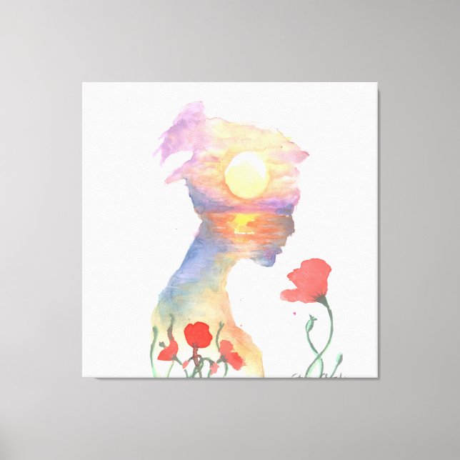 Toile Rêver d'un coucher de soleil (Recto)