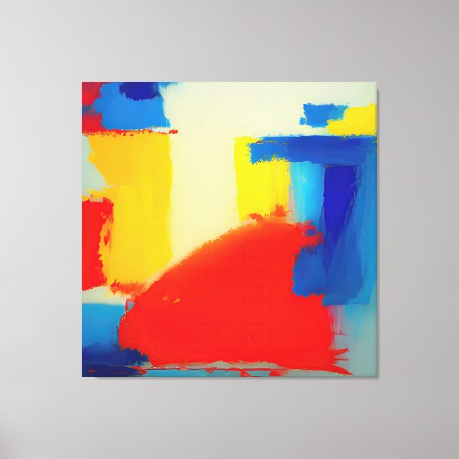 Toile "Rêves de Cobalt" Art Abstrait (Recto)