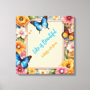 Toile Rêves de Papillon Pastel – Beurre de Dessin Animé 