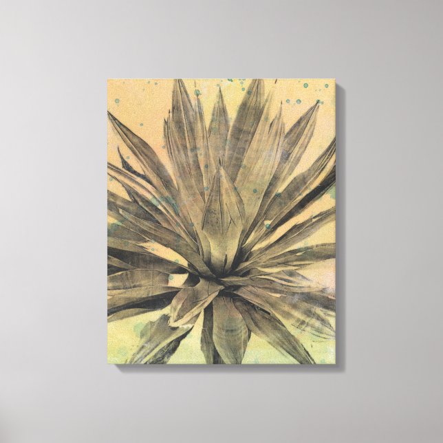 Toile Rêves du désert | Plante vert (Recto)
