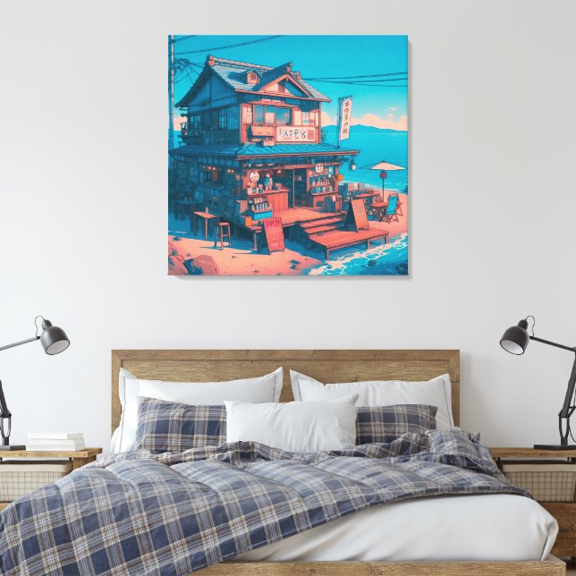 Toile Rêves Lofi au bord de la mer (Insitu(Chambre))