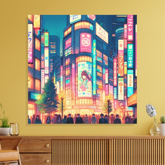 Toile Rêves néon de Shibuya (Insitu(Salon))