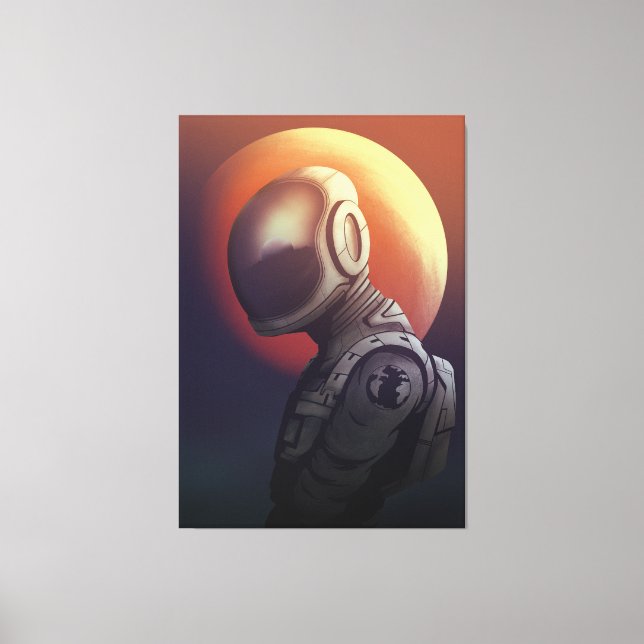 Toile Rêveur perdu dans l'espace Astronaute Art cosmique (Recto)