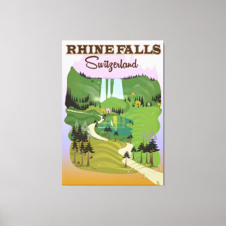 Toile Rhin chute Suisse poster de voyage