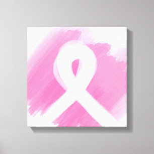 Toile Ribbon de sensibilisation au cancer du sein Aquare