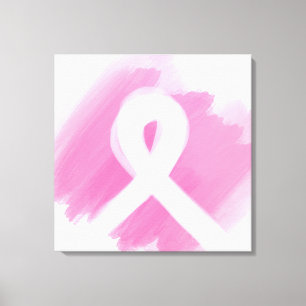 Toile Ribbon de sensibilisation au cancer du sein Aquare
