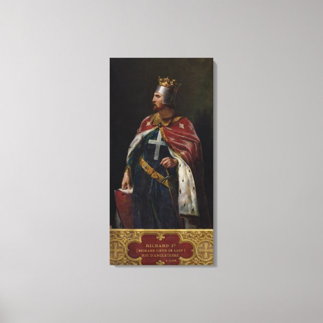 Toile Richard I, roi du coeur de Lion d'Angleterre, 1841 (Recto)