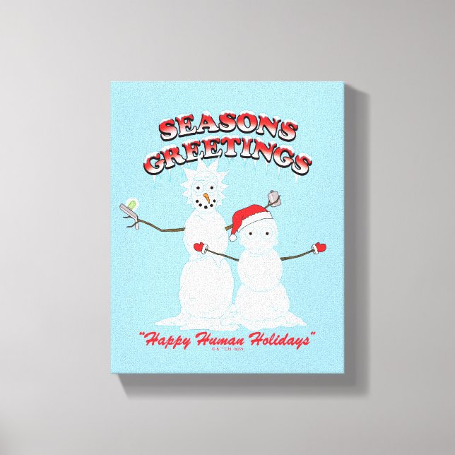 Toile Rick and Morty | Snowmen Season's Greetings (Recto)
