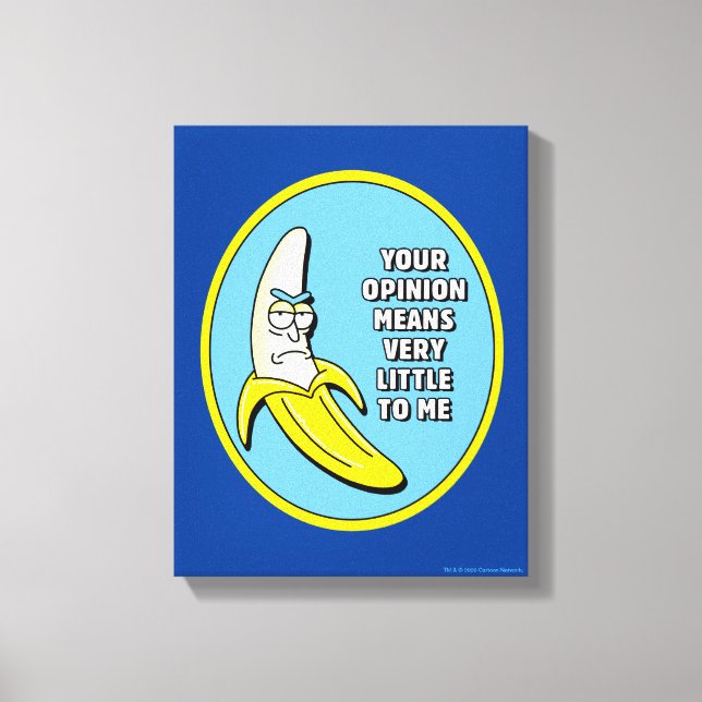 Toile RICK ET MORTY™ | Badge en brique banane (Recto)