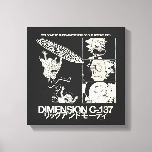 Toile RICK ET MORTY™ | Dimension C-137 (Recto)
