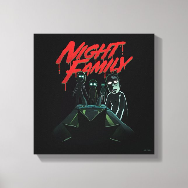 Toile RICK ET MORTY™ | Famille de nuit (Recto)