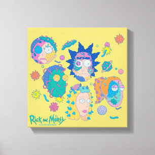Toile RICK ET MORTY™  Motif de la famille Smith infect