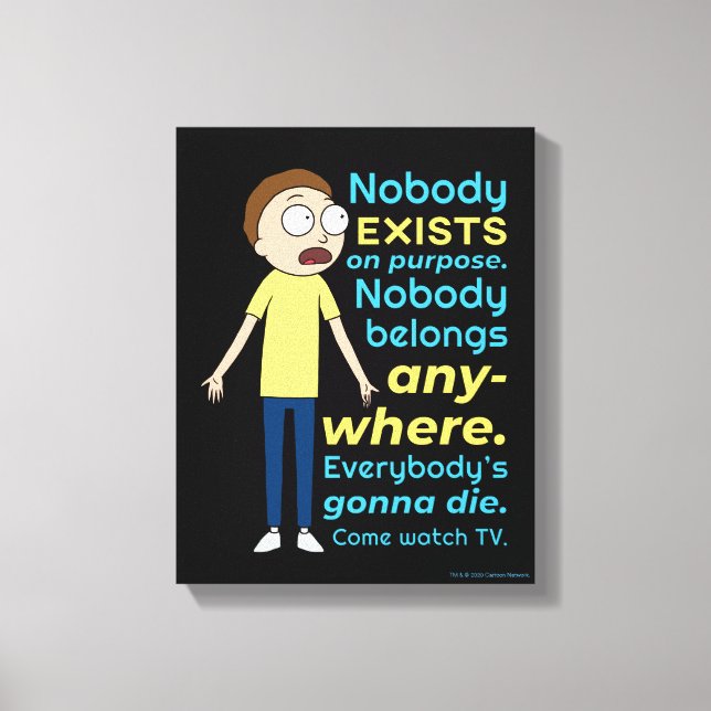Toile RICK ET MORTY™ | Personne N'Existe À Titre Excepti (Recto)