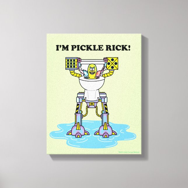 Toile RICK ET MORTY™ | Pickle Rick Toilet Mech (Recto)