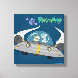 Toile RICK ET MORTY™   Vol En Navire Spatial
