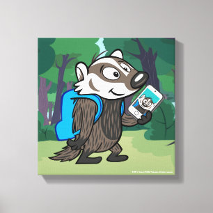 Toile Ricky Raccoon Selfie Badger Boomer
