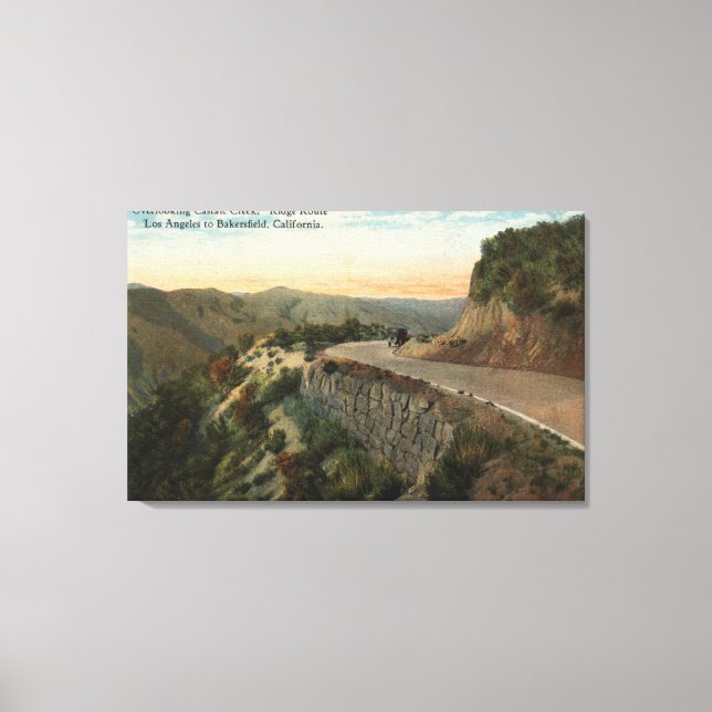 Toile Ridge Route, Vue Sur Castaic Creek (Recto)