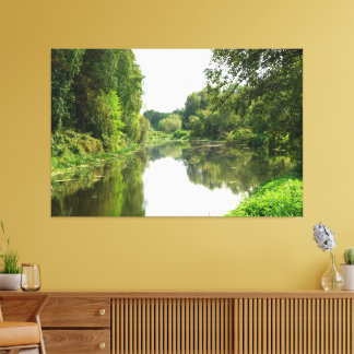 Toile Rivière Dorée Calme