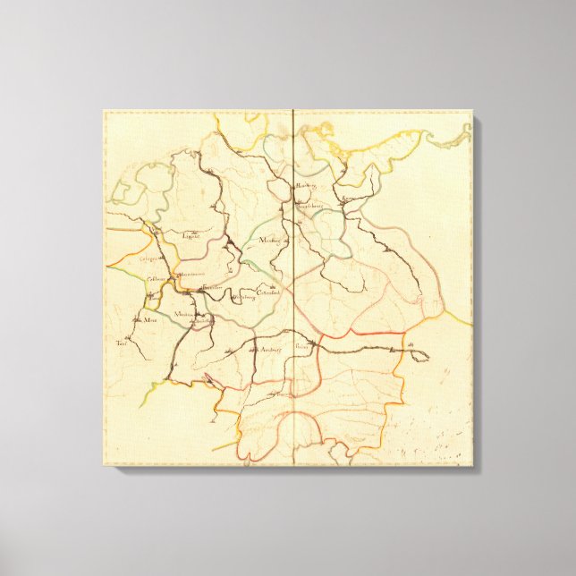 Toile Rivières et Vallées d'Allemagne (Recto)