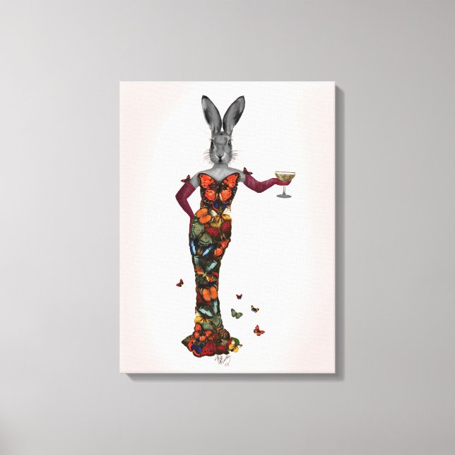 Toile Robe à papillon lapin (Recto)