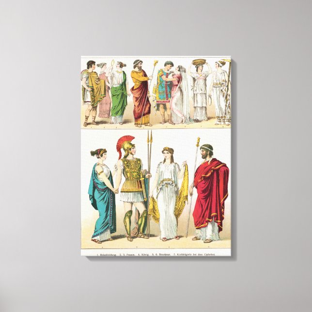 Toile Robe grecque, de 'Trachten der Voelker, 1864 (Recto)
